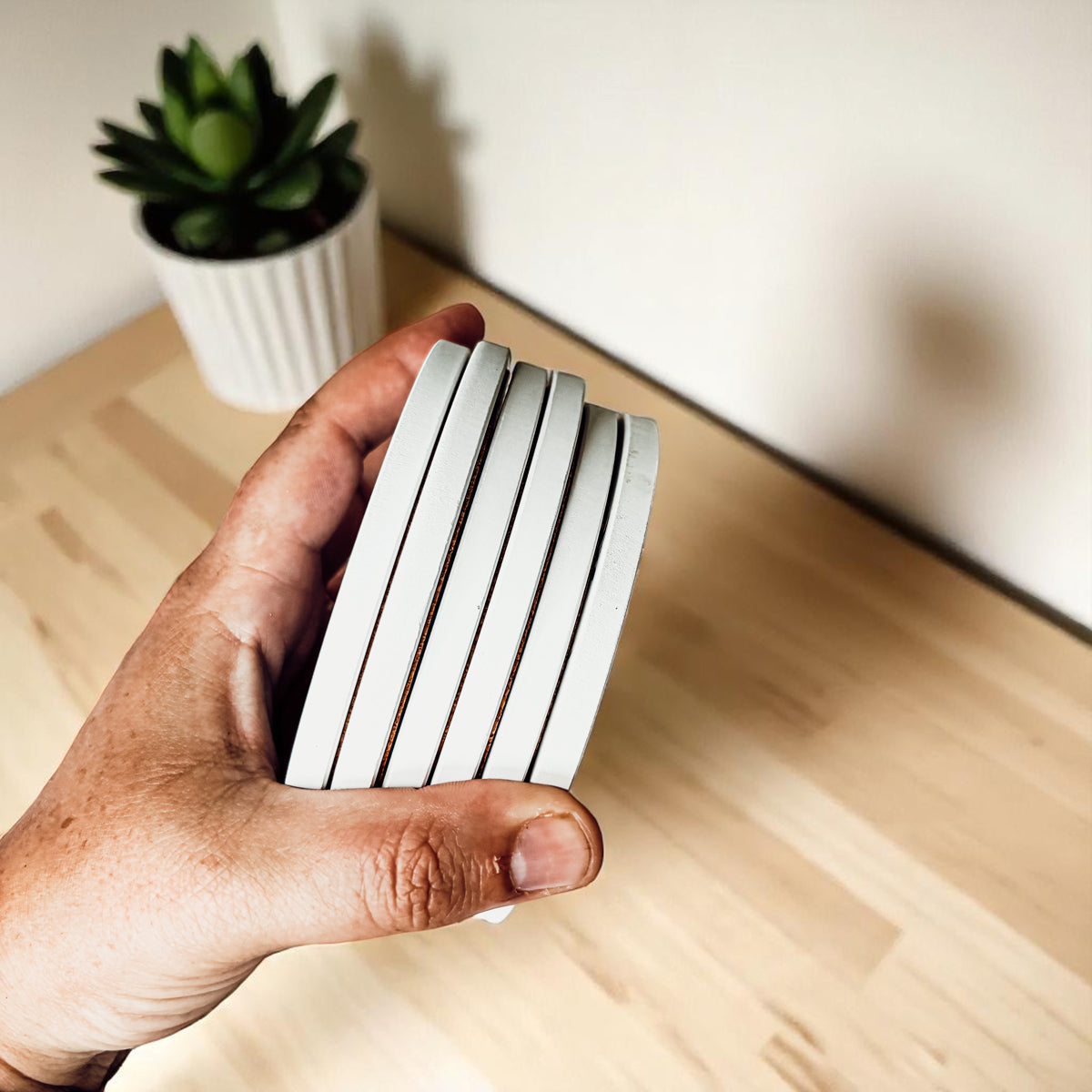 Halloween coasters styled with autumn leaves and pumpkins
Gothic blue willow coasters in modern Halloween tablescape
Chinoiserie Halloween coasters with elegant black table settings
Spooky elegant table setting featuring blue and white coasters
Four-inch Halloween coaster size